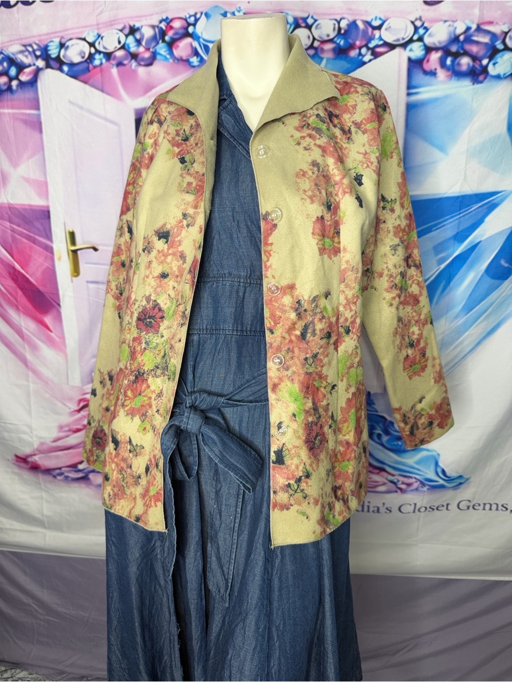 Misslook floral button front jacket.